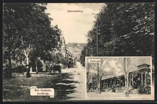AK Bad Nauheim, Parkstrasse, Johannisberg, Colonnade