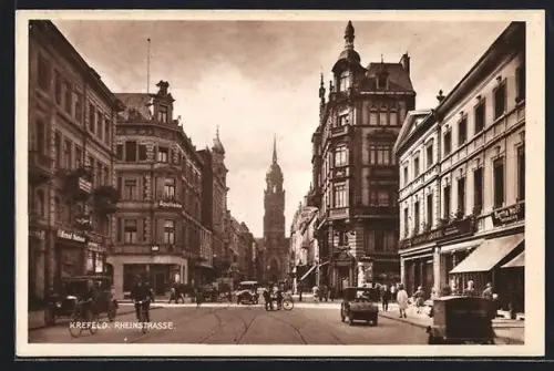 AK Krefeld, Rheinstrasse