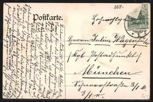 AK Gotha, Postamt und Freimaurerloge