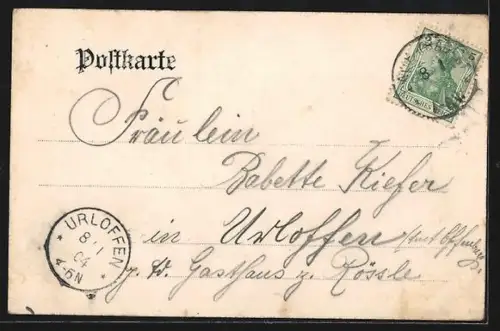 AK Gaisbach b. Oberkirch, Ortspartie mit Schauenburg