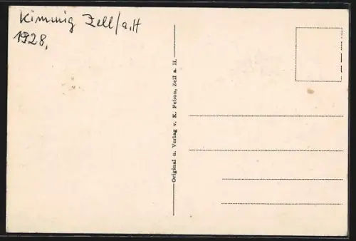 AK Zell a. Harmersbach, Partie an der Hauptstrasse mit Buss-Denkmal