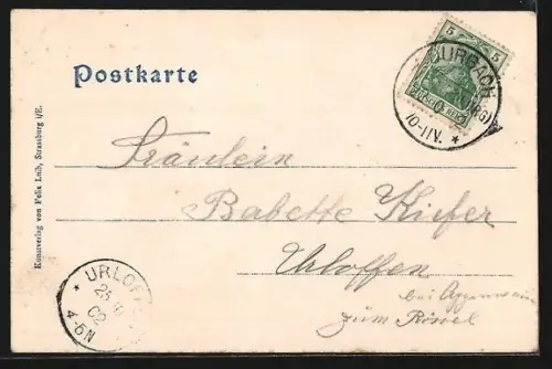 AK Durbach, Teilansicht mit Kirche