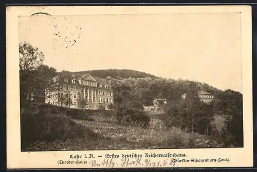 AK Lahr / Baden, Reichswaisenhaus, Thaeder-Haus, Bürklin-Schauenburg-Haus