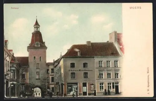 AK Moers, Blick auf Rathaus
