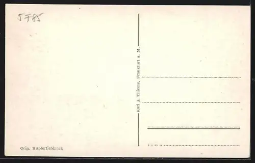 AK Krefeld, Blick in die Rheinstrasse mit Strassenbahn