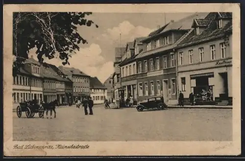 AK Bad Liebenwerda, Hainschestrasse mit Geschäften