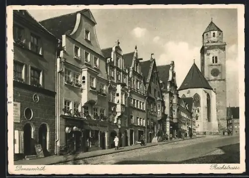 AK Donauwörth, die Kirche in der Reichsstrasse