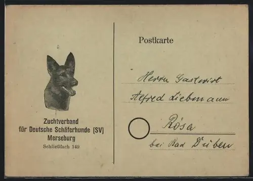 AK Merseburg, Zuchtverband für Deutsche Schäferhunde SV, Schliessfach 149
