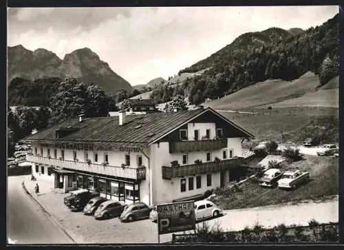 AK Ramsau bei Berchtesgaden, Gasthof Hochkalter Jakob und Elfriede Kommeter