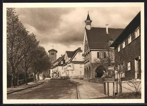 AK Schömberg / Schwarzwald, Strassenpartie mit Apotheke