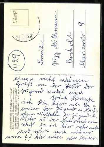 AK Radevormwald, Tour der Jugend 1963, Fahrradfahrer auf Rennrädern