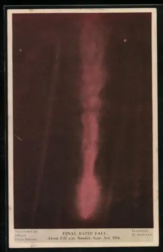 AK Final Rapid Fall, About 2-25 a.m. Sunday, Sept. 3rd. 1916