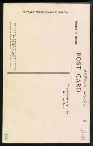 AK The Strafer Strafed, brennendes Zeppelin