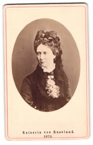 Fotografie Portrait Marie von Hessen-Darmstadt, Zarin Maria Alexandrowna von Russland
