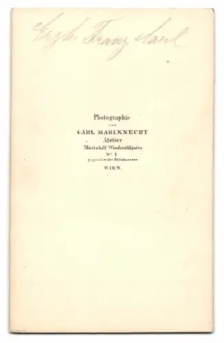 Fotografie Carl Mahlknecht, Wien, Portrait Erzherzog Franz Karl von Österreich in K.u.K. Uniform mit Orden