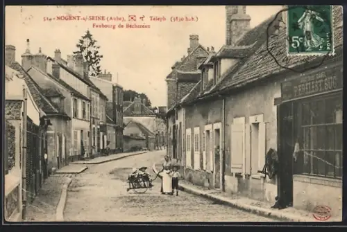 AK Nogent-sur-Seine /Aube, Faubourg de Béchereau