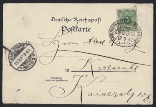 Lithographie Thann /Alsace, La Cathédrale, Vue générale