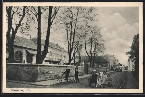 AK Gebweiler, Strassenpartie mit Kindern