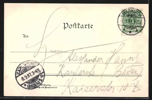 AK Ste Marie-aux-Mines, Groupe de mineurs en uniforme avec bannière décorative