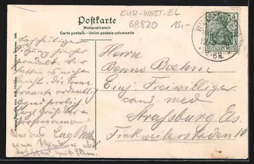 AK Wildenstein i. Els., Ortspartie mit Anwohnern