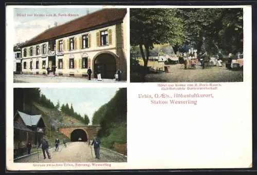 AK Urbis /O.-Els., Hôtel zur Krone, Bes. R. Reck-Rauch