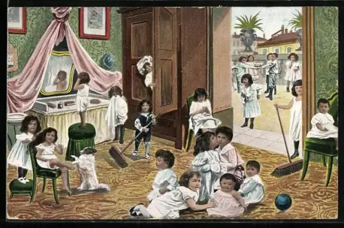 AK Kinder beim Fegen