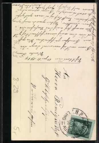 AK Dein Glücksschmied, kleiner Junge mit Hammer neben einem grossen Amboss