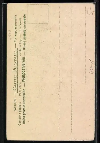 Lithographie Das Pumpen war ja stets dein Vergnügen..., Landstreicher mit Geldpumpe, Neujahrsgruss