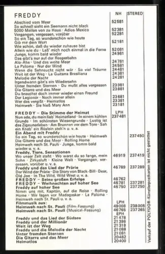 AK Musiker Freddy in Lederjacke, Autograph