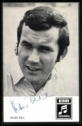 AK Musiker Peter Beil mit Koteletten, Autograph