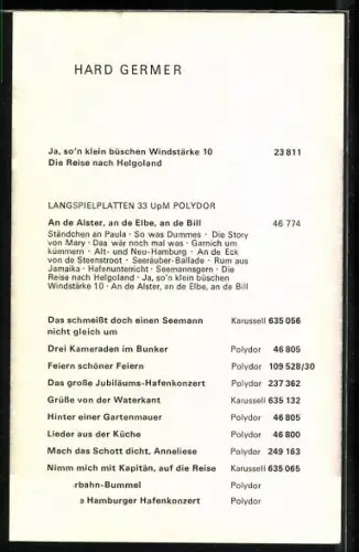 AK Musiker Richard Germer mit Saiteninstrument im Hafen, Autograph