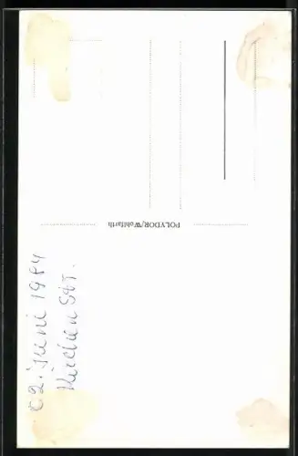 AK Musikerin Renée Franke lächelnd im Porträt, Autograph