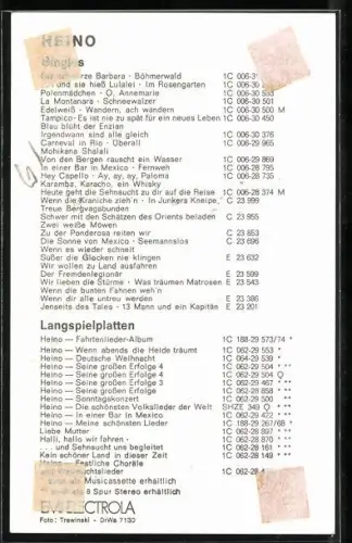 AK Musiker Heino im Porträt mit Sonnenbrille, Autograph