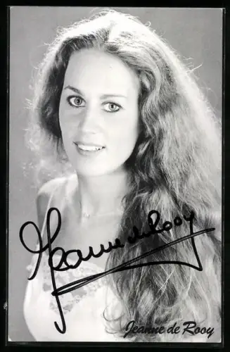AK Musikerin Jeanne de Rooy im Porträt, Autograph