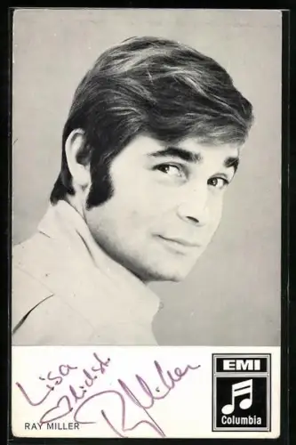 AK Musiker Ray Miller im Porträt, Autograph
