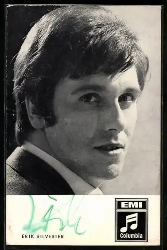 AK Musiker Erik Silvester im Porträt, Autograph