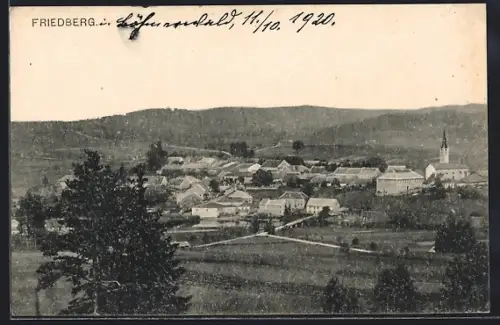 AK Friedberg, Panorama mit Kirche