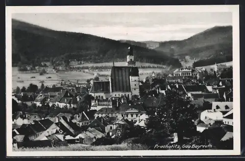 AK Prachatitz /Bayreuth, Blick zur Kirche