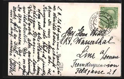 AK Krumau / Cesky Krumlov, Ortsansicht