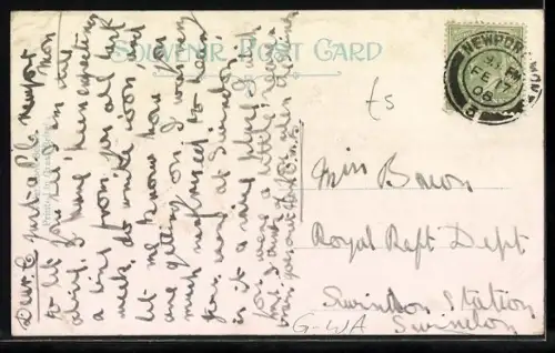 AK Newport, Chepstow Road, Strassenbahn