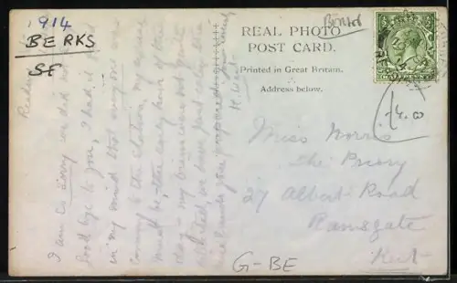 AK Reading, Broad Street, Strassenbahn