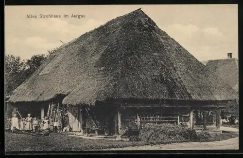 AK Altes Strohhaus im Aargau