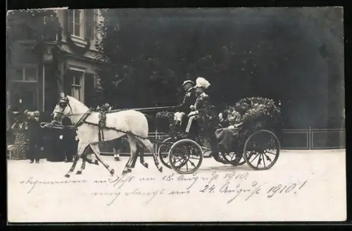 AK Kaiser Franz Josef I. von Österreich bei Ausfahrt in einer Kutsche