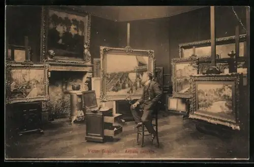 AK Victor Gilsoul, Artiste peintre