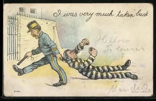 AK Sträfling wird von Gendarm zum Gefängnis zurückgeschleift, Jura