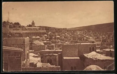 AK Hebron, Panorama with Minarets of the Great Mosque