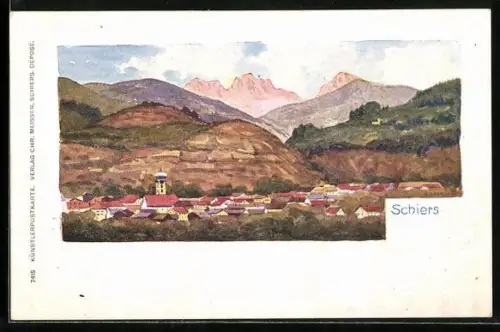 Künstler-AK Schiers, Panorama