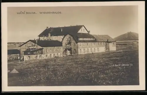 AK Wiesenbaude, Baude im Sonnenschein