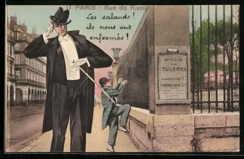 AK Paris, Rue de Rivoli, Jardin des Tuileries, Stadttypen