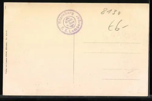 AK König Ludwig II. erste Landung zu Schloss Berg mit dem Dampfschiff Tristan, Starnberger See